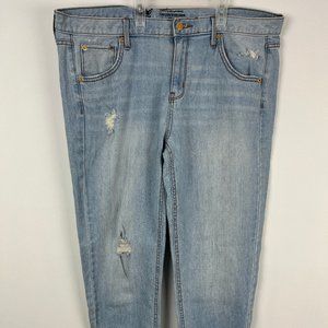 Massimo Denim Skinny Boyfriend Jeans Women's Size 12 Light Blue 99% Cotton